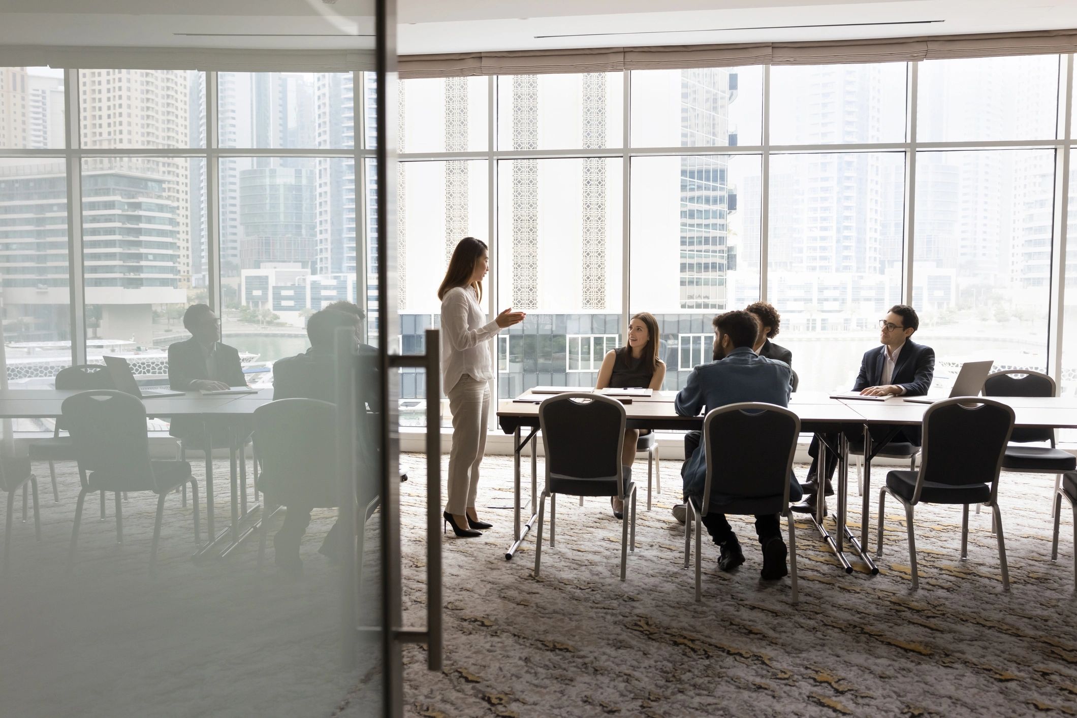Business team meeting in a conference room